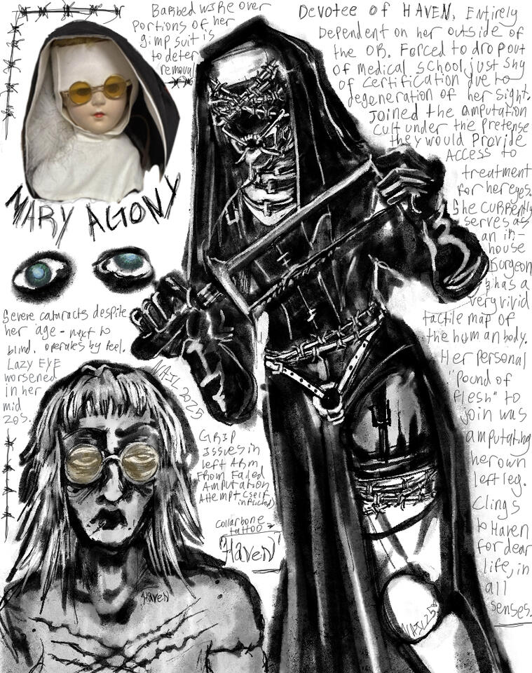 Mary Agony design ref, improved from a 2024 concept!