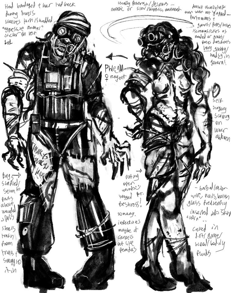 loose sketches of an outlast trials oc design! loose sketches of an outlast trials oc design!