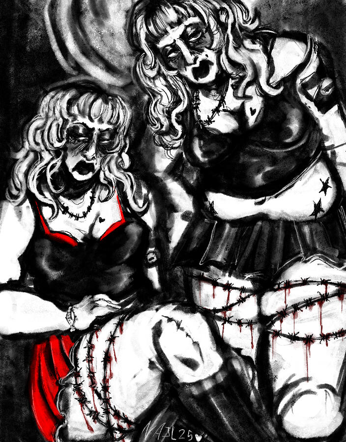 bailey in barbed wire garters as requested by envy :-)